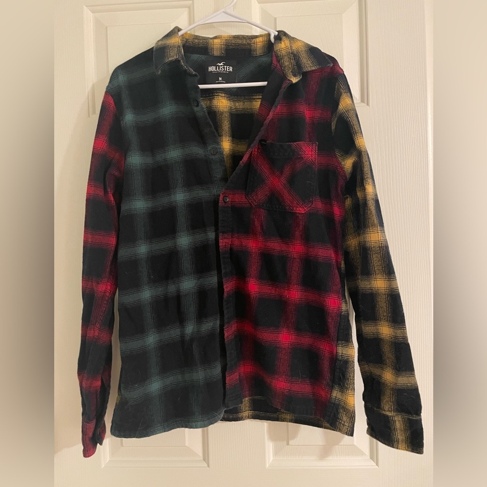 Hollister Men’s Color-block plaid Flannel